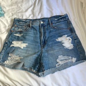 American Eagle high rise denim shorts